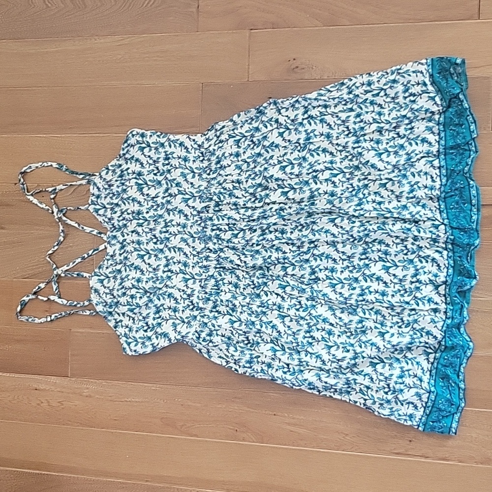 Griffin Paris‎ Rayon Mini Tunic Dress Strappy Tank A Line Large